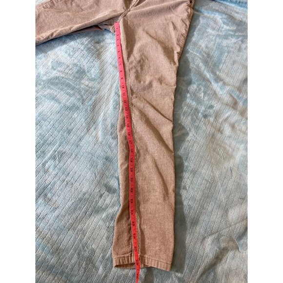 MS Collection Womens Corduroy Pants Size 14M Beige  Pockets Tapered Let Preppy - Picture 6 of 8